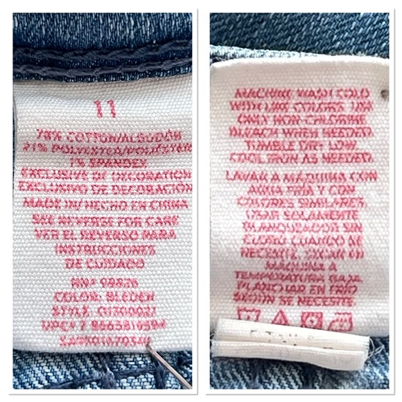 Op Ocean Pacific Jeans Denim Acid Washed Spattered Spots Sz 11 - Picture 8 of 8